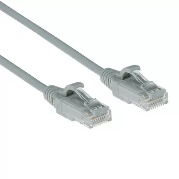 ACT Pelēks 0,5 metru LSZH U/UTP CAT6 datacenter tievais patch kabelis ar snagless RJ45 savienotājiem
