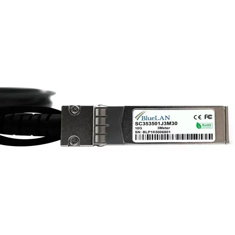InfiniBand/optiskās šķiedras kabelis BlueOptics DEM-CB100S-BL 1 m SFP+ Vīriešu/Vīriešu