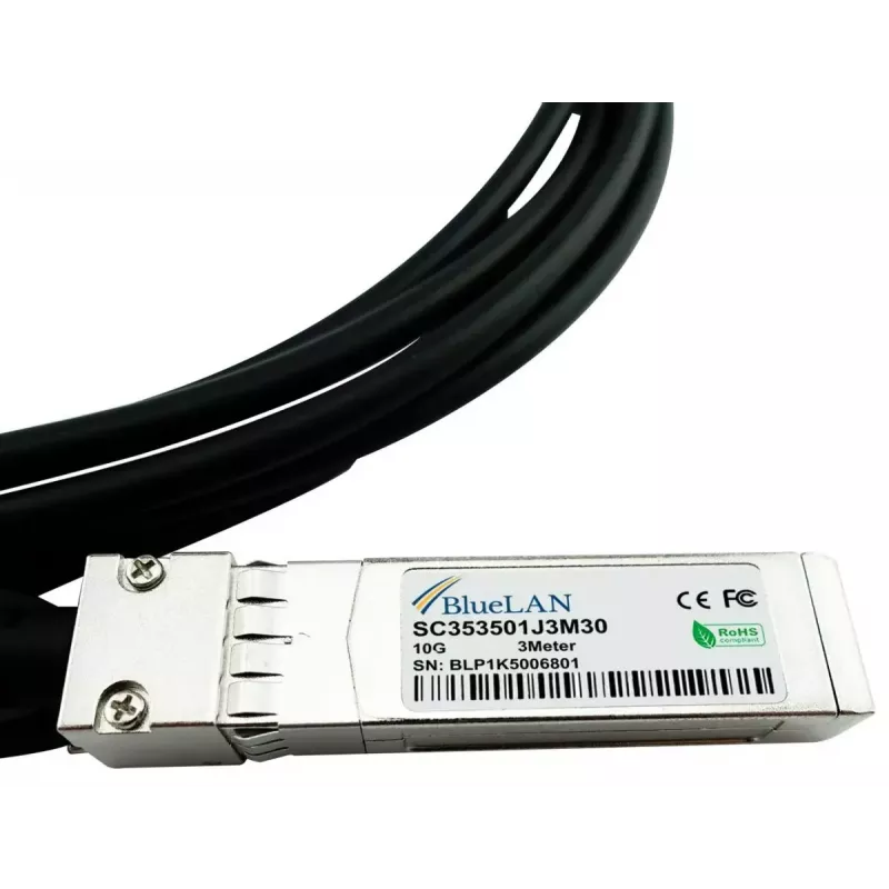InfiniBand/optiskās šķiedras kabelis BlueOptics DEM-CB100S-BL 1 m SFP+ Vīriešu/Vīriešu