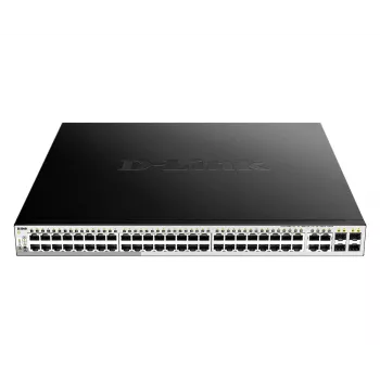 D-Link 52-Port PoE Gigabit Smart Managed Slēdzis ar 4 x 100/1000Mbps Combo Portiem