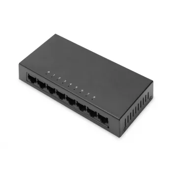 Nepārvaldāms slēdzis Digitus 8-Port 10/100 Mbps Fast Ethernet Metāla korpuss