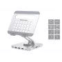 Conceptronic DONN26G statīvs planšetdatoram ar 8-in-1 dokstaciju, sudraba krāsa