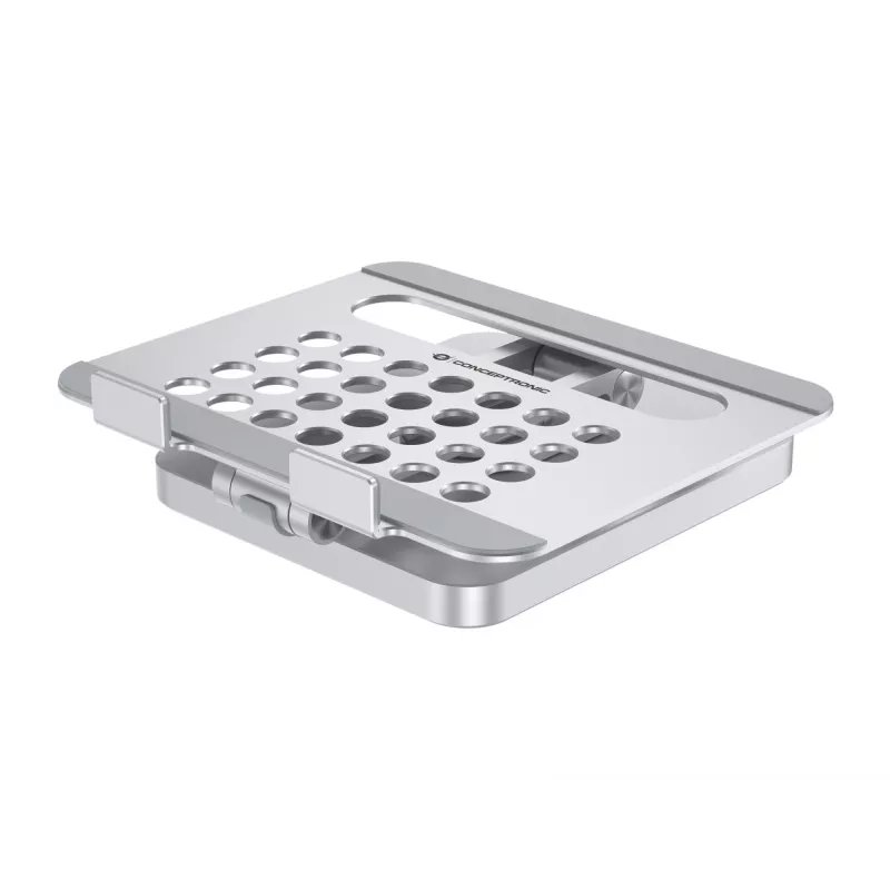 Conceptronic DONN26G statīvs planšetdatoram ar 8-in-1 dokstaciju, sudraba krāsa