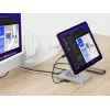 Conceptronic DONN26G statīvs planšetdatoram ar 8-in-1 dokstaciju, sudraba krāsa