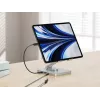 Conceptronic DONN26G statīvs planšetdatoram ar 8-in-1 dokstaciju, sudraba krāsa