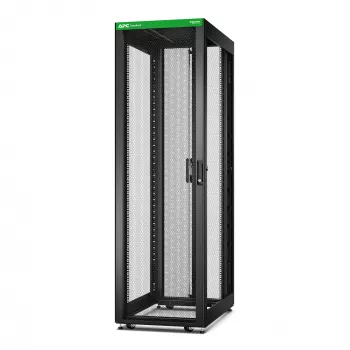 APC Easy Rack 42U, Melns, ar Jumtu, Ritenīšiem, Kājām, 4 Kronšteiniem un Apakšu, Bez Sānu Paneļiem, 1991H x 600W x 1000D mm