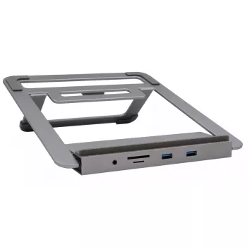Laptop statīvs EXSYS EX-1223HM Sudraba USB 3.2 Gen 1 100W