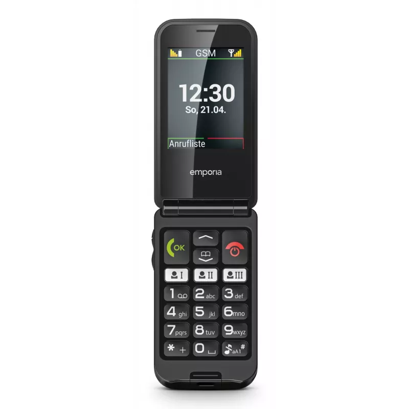 Emporia emporiaTALKglam 6.1 cm (2.4 collu) 94 g Melns Salokāms telefons