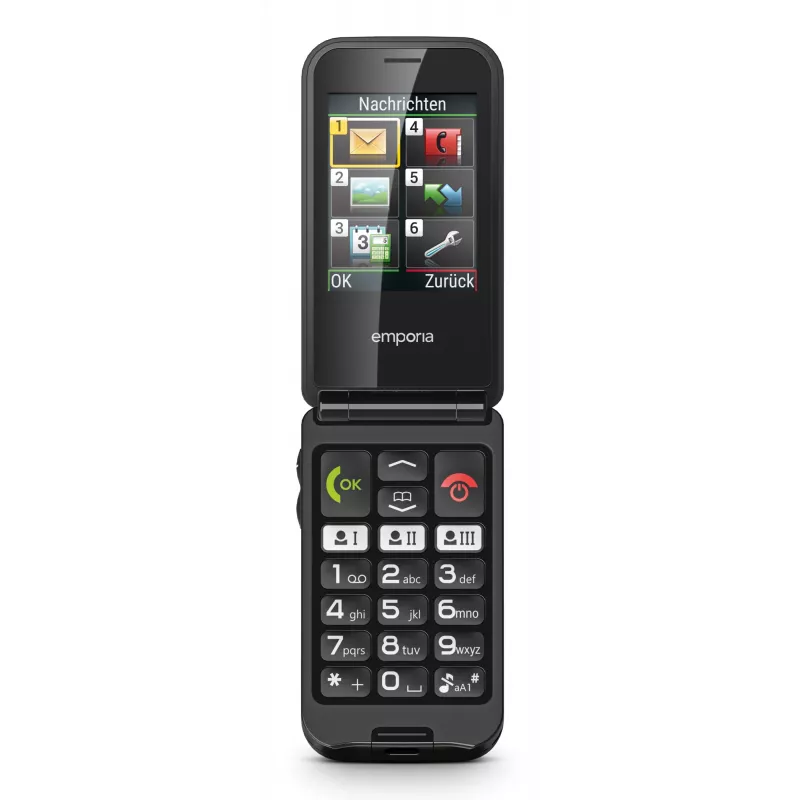 Emporia emporiaTALKglam 6.1 cm (2.4 collu) 94 g Melns Salokāms telefons