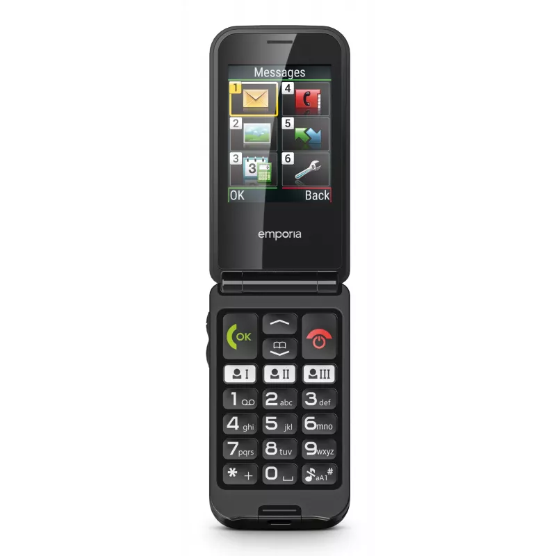 Emporia emporiaTALKglam 6.1 cm (2.4 collu) 94 g Melns Salokāms telefons