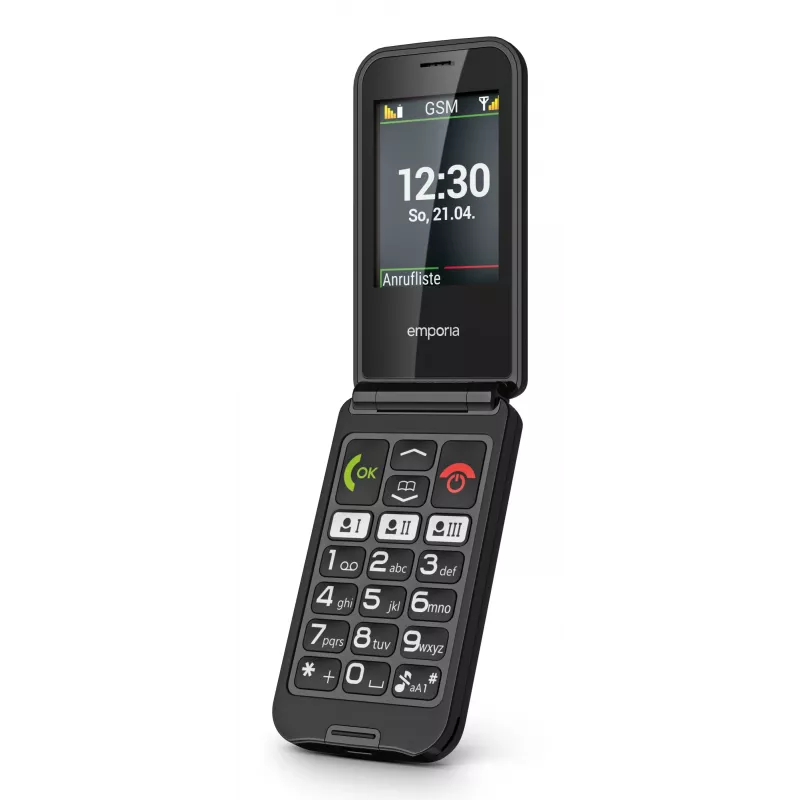 Emporia emporiaTALKglam 6.1 cm (2.4 collu) 94 g Melns Salokāms telefons