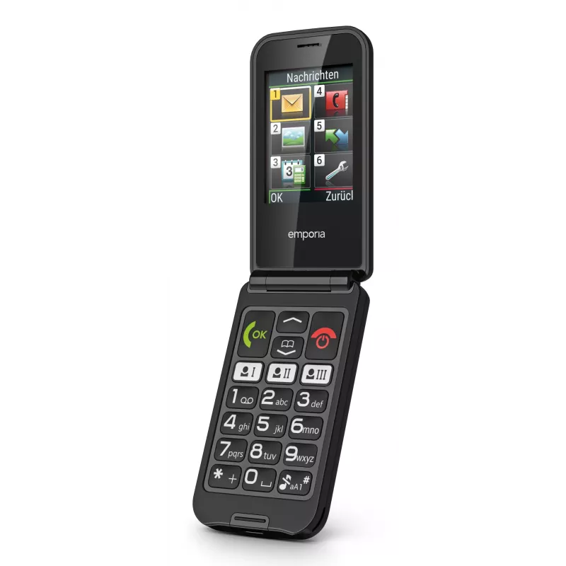Emporia emporiaTALKglam 6.1 cm (2.4 collu) 94 g Melns Salokāms telefons