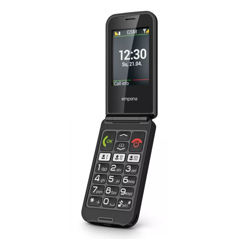 Emporia emporiaTALKglam 6.1 cm (2.4 collu) 94 g Melns Salokāms telefons
