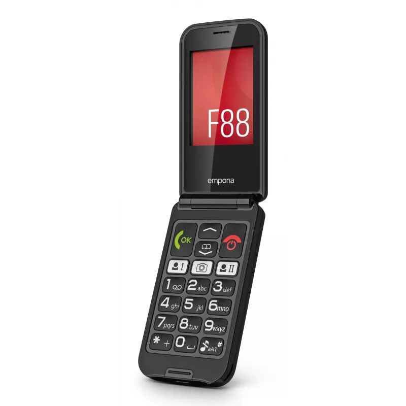Emporia emporiaTALKglam 6.1 cm (2.4 collu) 94 g Melns Salokāms telefons
