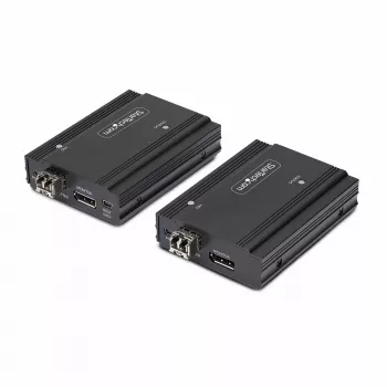 StarTech.com DisplayPort KVM pagarinātājs pa optisko šķiedru, 4K 60Hz, konsoles pagarinātāja komplekts, līdz 300m (multi-mode) ar iebūvētiem SFP+ moduļiem, 3x USB HID