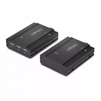 StarTech.com DisplayPort KVM pagarinātājs pa optisko šķiedru, 4K 60Hz, konsoles pagarinātāja komplekts, līdz 300m (multi-mode) ar iebūvētiem SFP+ moduļiem, 3x USB HID