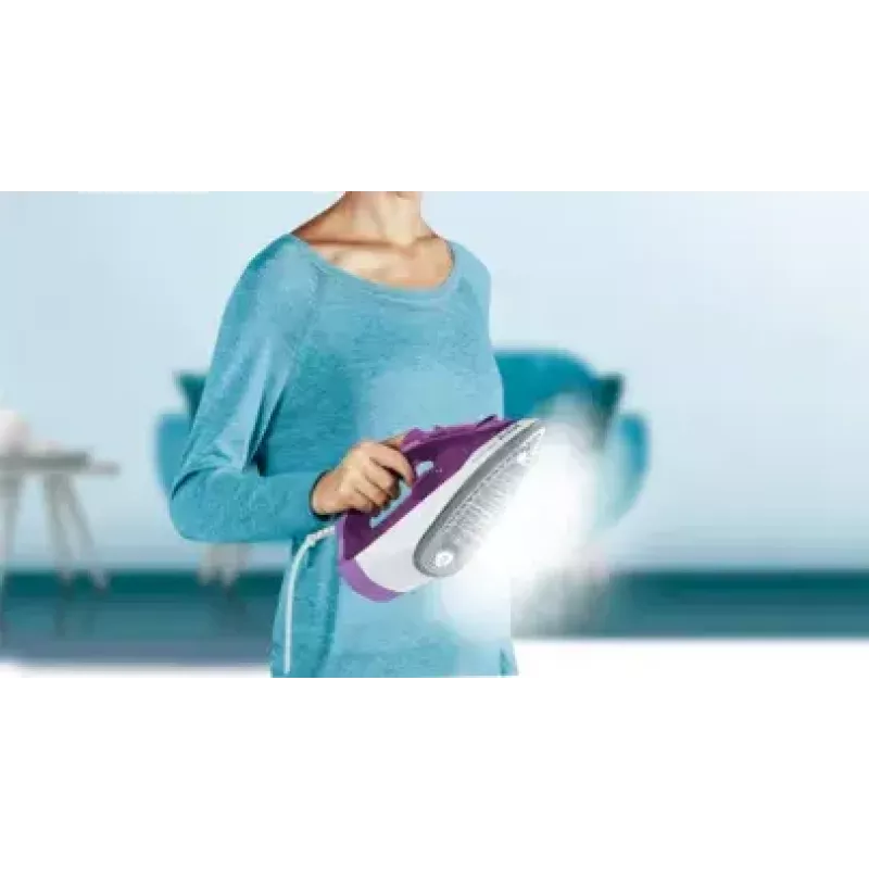 Tefal FV2836 sausā un tvaika gludeklis ar keramikas zoli 2400 W violets, balts