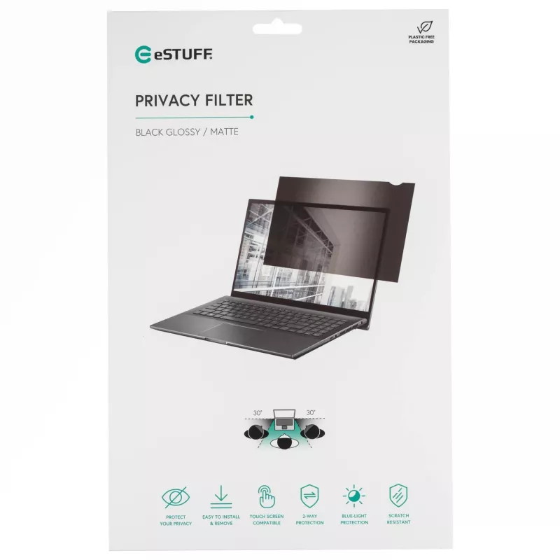 eSTUFF GLBB17339271 privātuma filtrs 43,2 cm (17 collu) bezrāmja ekrāna filtrs klēpjdatoriem