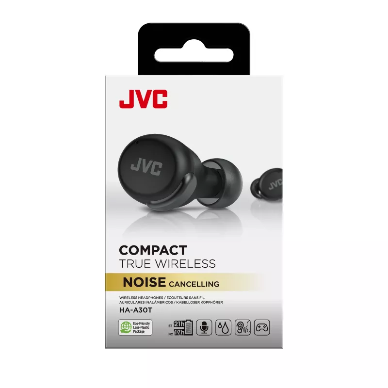 Austiņas JVC HA-A30T Active Noise Cancelling TWS Melnas