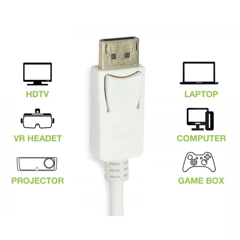 Techly IADAP DP-HDMIFP video kabeļa adapteris 0.2 m DisplayPort HDMI Balts