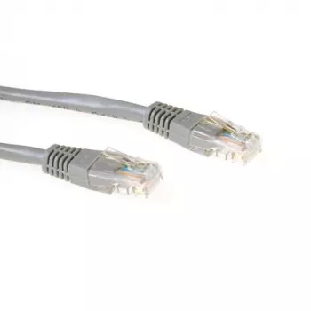 ACT pelēks 1 metrs U/UTP CAT6 patch kabelis ar RJ45 savienotājiem