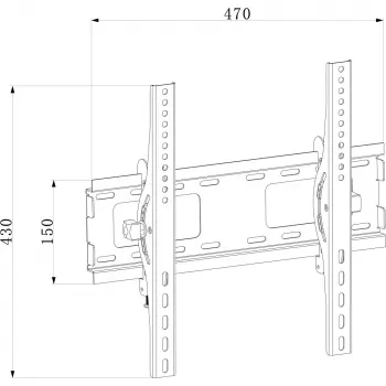 Techly ICA-PLB 231M TV stiprinājums 139.7 cm (55 collas) Melns