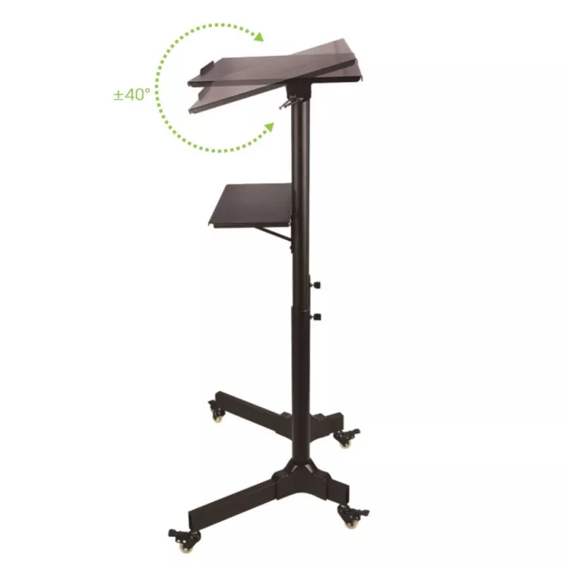 Techly ICA-TB TPM-1BK universālie ratiņi portatīvajam datoram/projektoram, 103-125 cm, melni