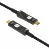 Techly ICOC-U3C-HY-015 USB-C aktīvais optiskais kabelis 15 m melns