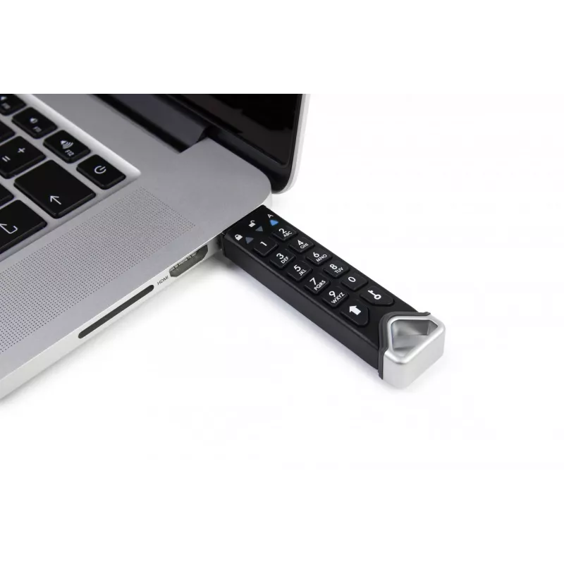 iStorage datAshur PRO2 4 GB | Drošs USB zibatmiņas disks | FIPS 140-2 Level 3 sertificēts | AES-XTS 256 bitu aparatūras šifrēšana | Aizsargāts ar paroli | Putekļu/Ūdens izturīgs