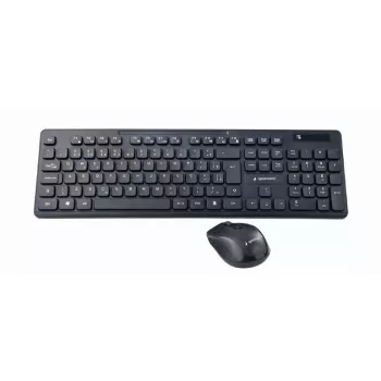 Gembird KBS-WCH-03-DE Bezvadu tastatūra un pele RF Vācu QWERTZ Melns