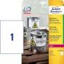 Pašlīmējošā etiķete Avery L4775-20 Noapaļots taisnstūris