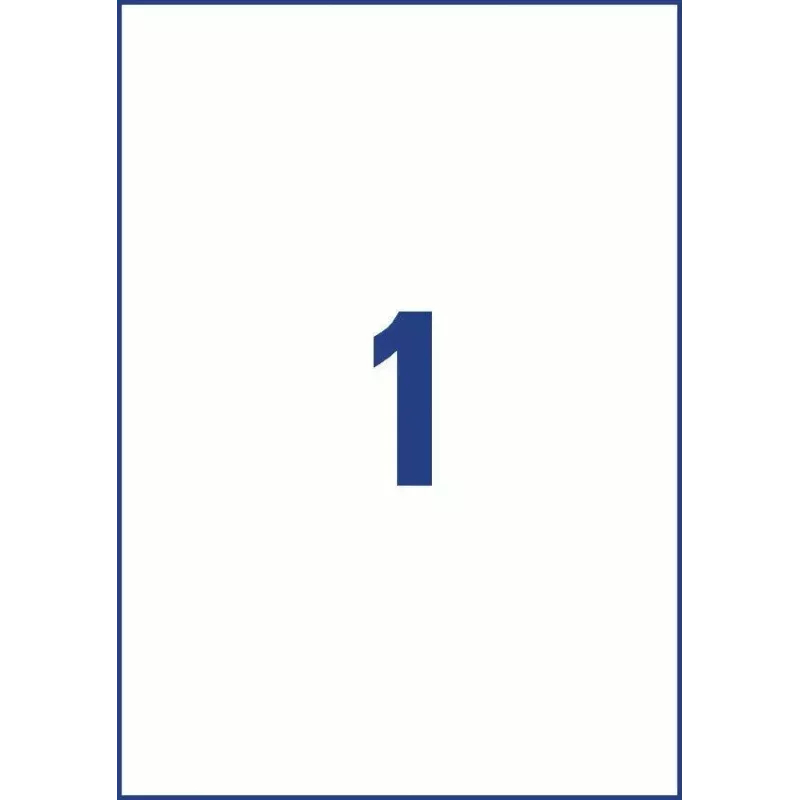 Pašlīmējošā taisnstūra etiķete Avery Zweckform L4775REV-20 — balta, pastāvīga, 210×297 mm, 20 loksnes