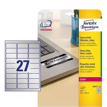 Pašlīmējošā etiķete Avery L6011-20 Noapaļots taisnstūris