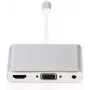 Microconnect LIGHT-HUB4 Lightning centrmezgls ar 3×3.5 mm pieslēgvietām, 480 Mbit/s, sudraba