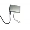 Microconnect LIGHT-HUB4 Lightning centrmezgls ar 3×3.5 mm pieslēgvietām, 480 Mbit/s, sudraba
