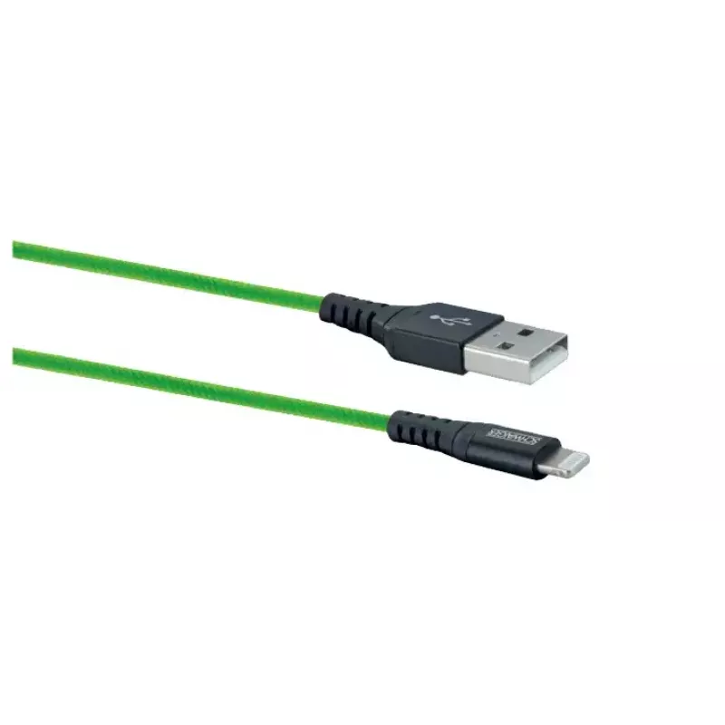 Mobilā telefona kabelis Schwaiger LPRO420 501 Green 1.2 m USB A Lightning