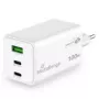 Mobilās ierīces lādētājs MediaRange MRMA123 — Iekštelpu AC ātrais lādētājs klēpjdatoram, viedtālrunim, planšetei, 100–240V, 2× USB-C, 20V max, balts