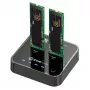 CoreParts MS-CLONER-SATA M.2 SSD dokstacija ar klonēšanu, USB 3.2 Gen 2 Type-C, melna
