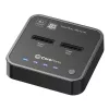 CoreParts MS-CLONER-SATA M.2 SSD dokstacija ar klonēšanu, USB 3.2 Gen 2 Type-C, melna