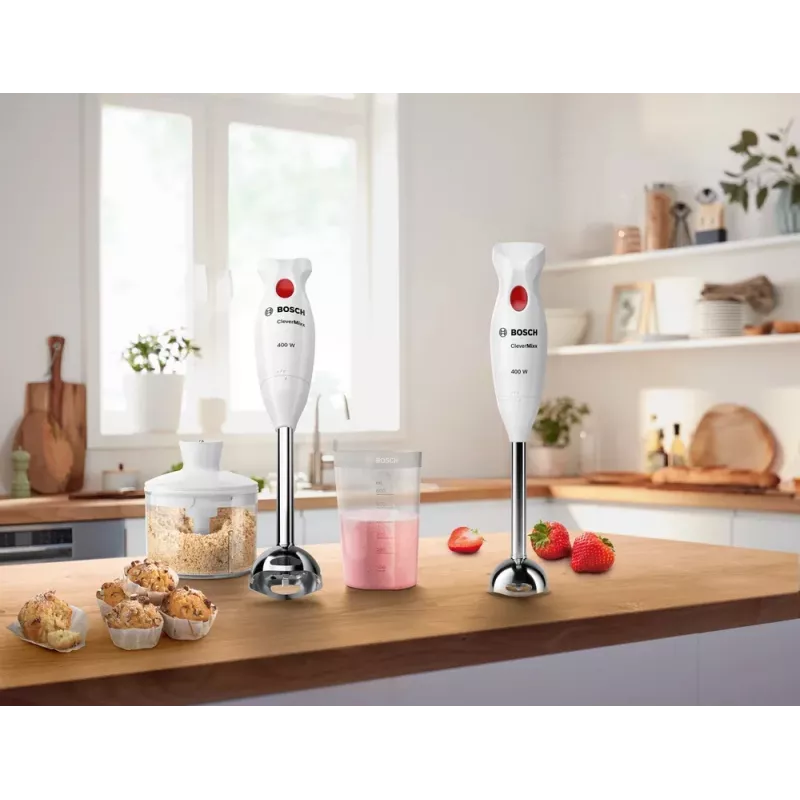 Bosch MSM24500 rokas blenderis 400 W sarkans, balts
