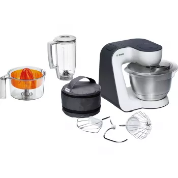 Bosch MUM5 Start Line universālais virtuves kombains 800 W 3.9 L Oranžs, Sudrabs, Caurspīdīgs, Balts