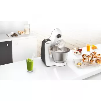 Bosch MUM5 Start Line universālais virtuves kombains 800 W 3.9 L Oranžs, Sudrabs, Caurspīdīgs, Balts