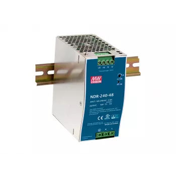 LevelOne POW-4851 48V DC industriālais barošanas bloks, 240W, DIN-sliedei, PoE gatavs