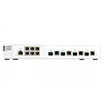 QNAP QSW-M2106-4C tīkla slēdzis, pārvaldāms L2, 2.5G Ethernet (100/1000/2500), balts