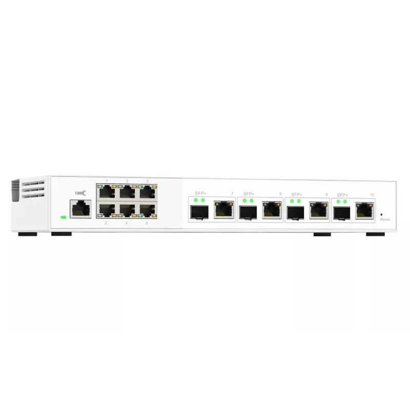 QNAP QSW-M2106-4C tīkla slēdzis, pārvaldāms L2, 2.5G Ethernet (100/1000/2500), balts