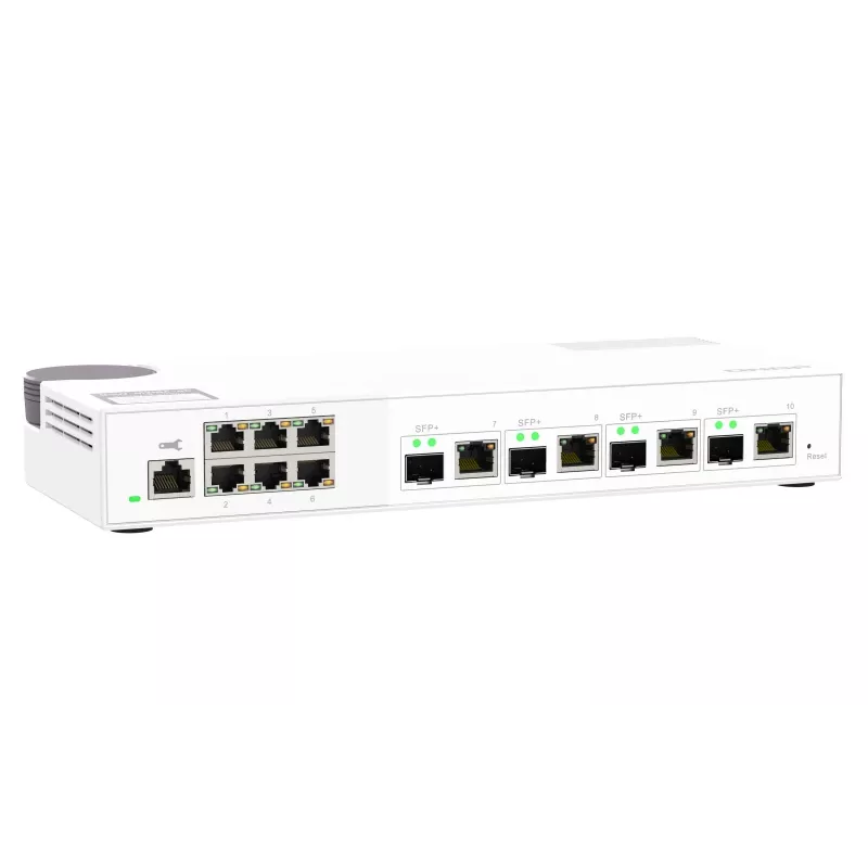 QNAP QSW-M2106-4C tīkla slēdzis, pārvaldāms L2, 2.5G Ethernet (100/1000/2500), balts