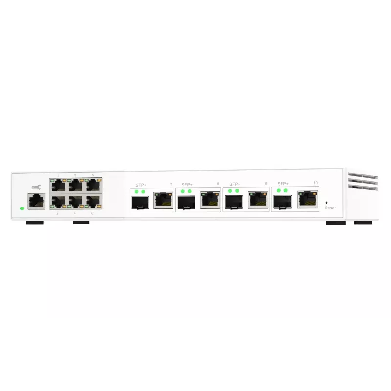 QNAP QSW-M2106-4C tīkla slēdzis, pārvaldāms L2, 2.5G Ethernet (100/1000/2500), balts