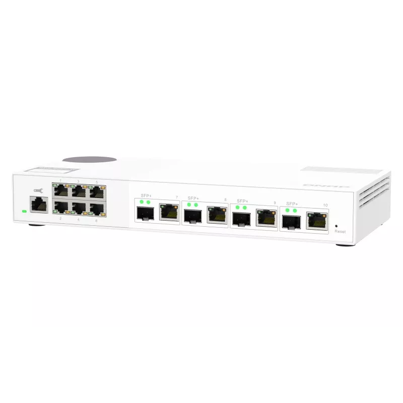 QNAP QSW-M2106-4C tīkla slēdzis, pārvaldāms L2, 2.5G Ethernet (100/1000/2500), balts
