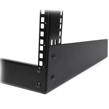 StarTech.com 12U 19 inch atvērta rāmja divu stabu galda statīvs, melns