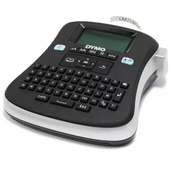 DYMO LabelManager 210D+ - etiķešu printeris, AZERTY, D1, termopārneses druka, 180 x 180 DPI, 12 mm/s, melns, sudrabs